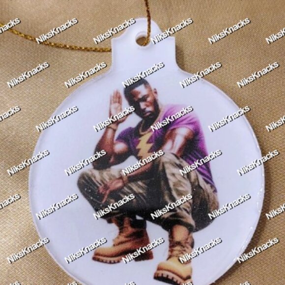 Purple and Gold Holiday Ornament Set – Boots, Bruhs & Iconic Phrase - Picture 8 of 13